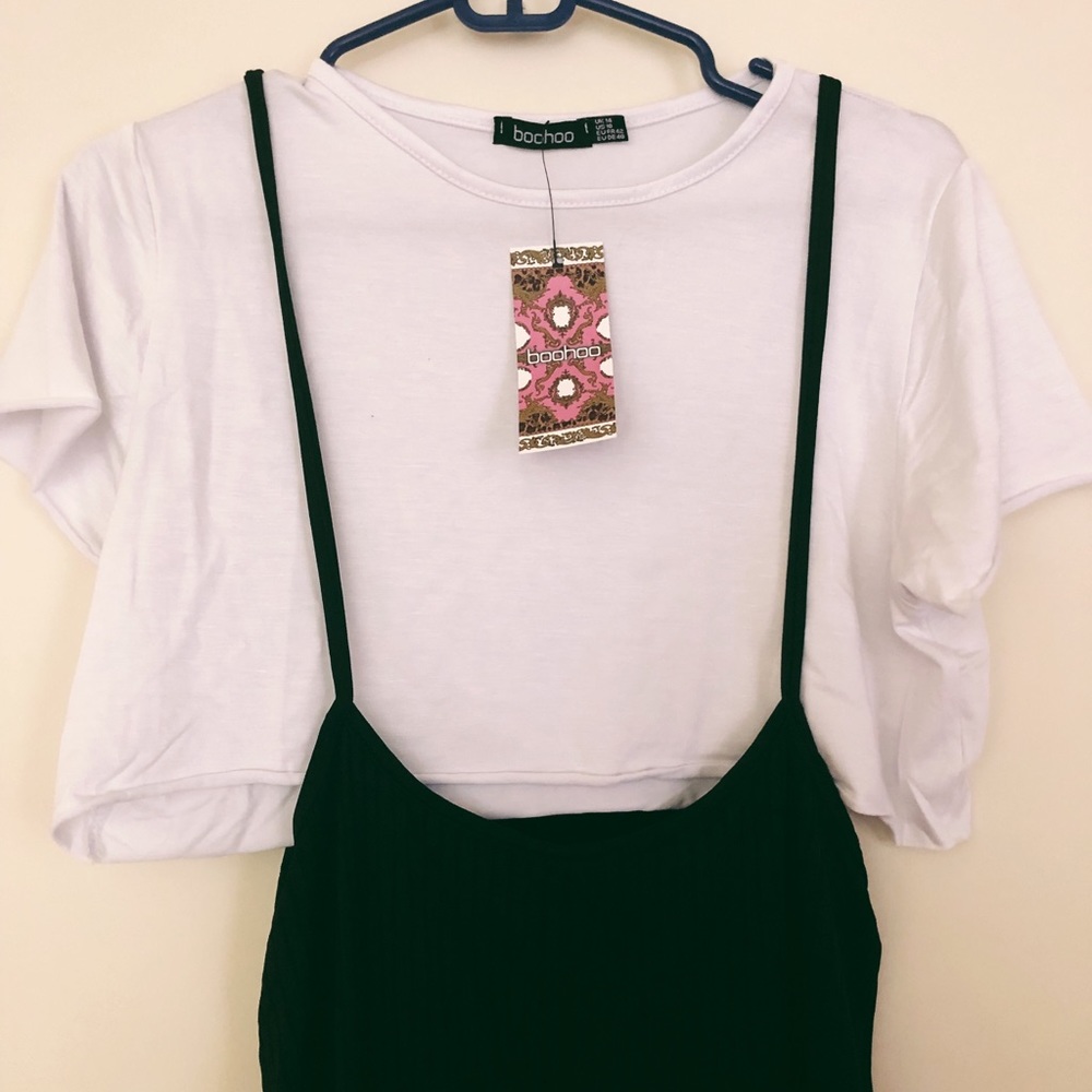 Crop T-Shirt Strappy Jumpsuit Co-ord Set